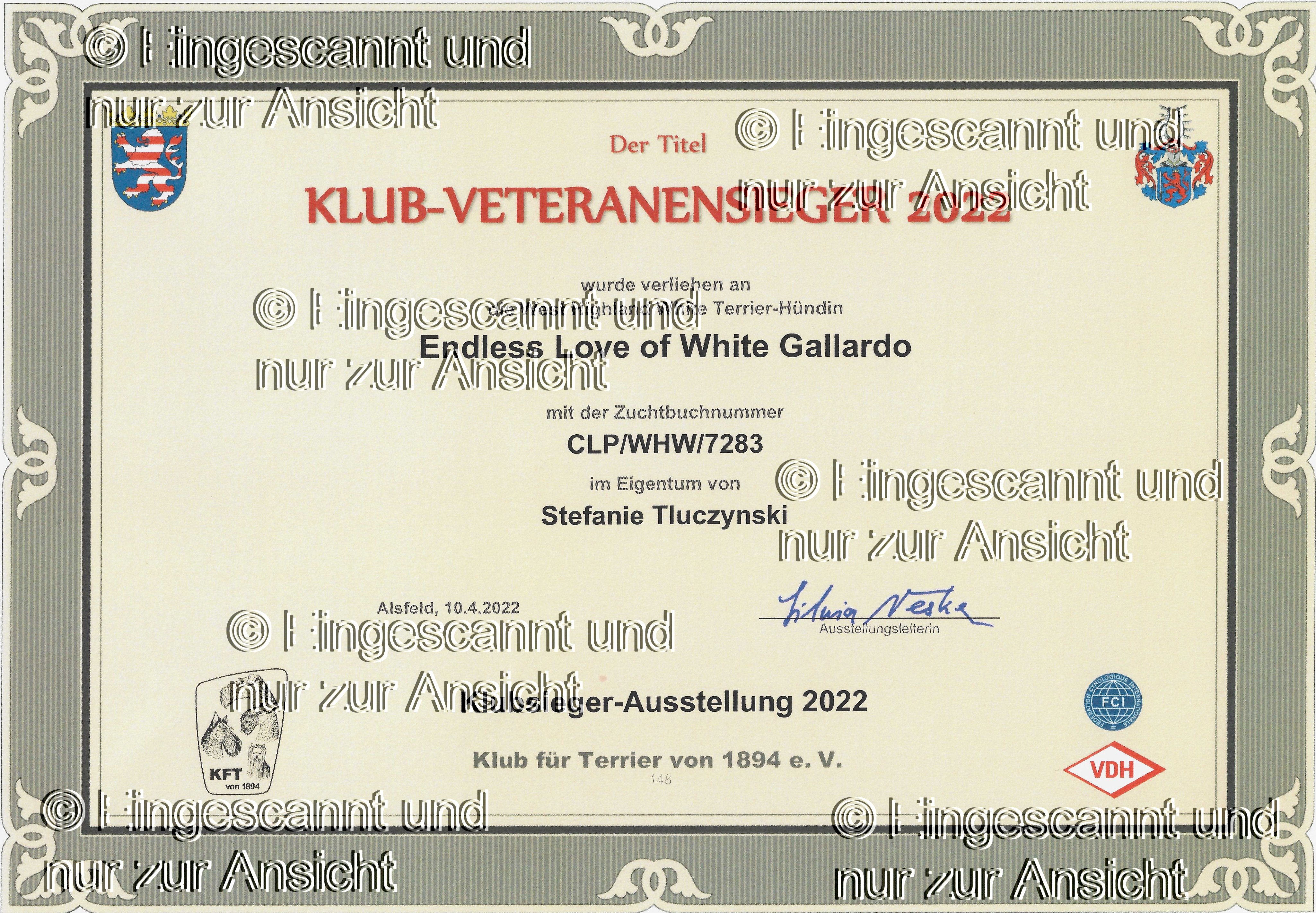 KfT-Veteranenklubsiegerin 2022